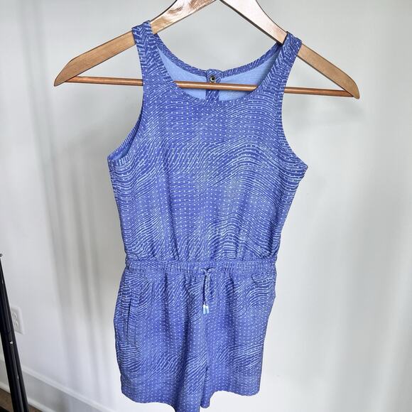 Athleta Girl On the Go Romper Jumper Blue Purple Size Small / 7 - Picture 1 of 6